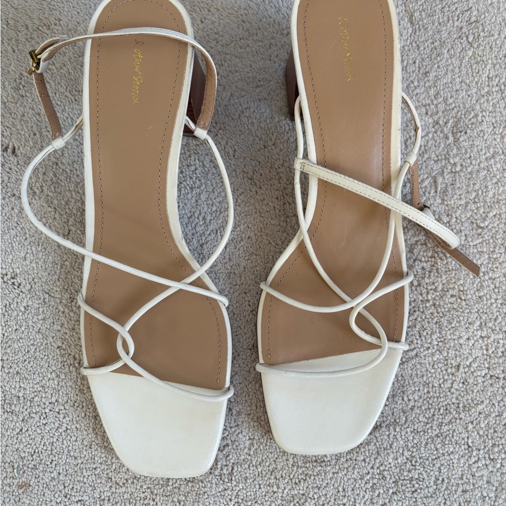 NWOT & Other Stories Elegant Off White Strappy Sandals